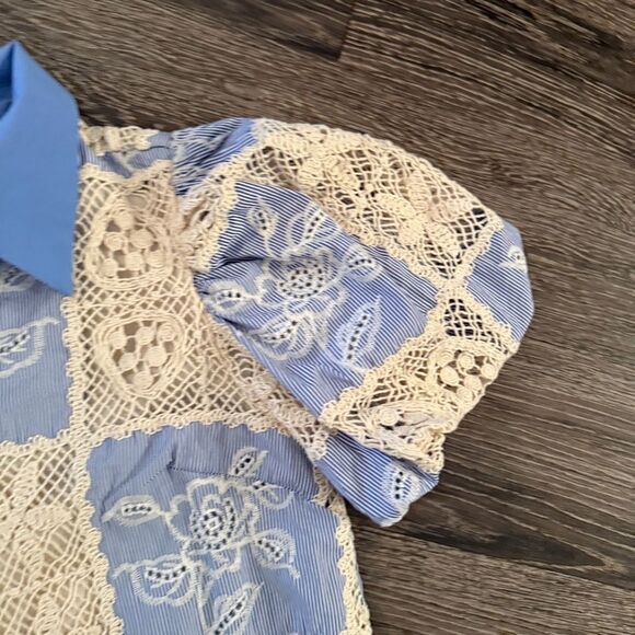 Sofie the Label Sydney Blue Knit Patchwork Mini Dress - Picture 3 of 8